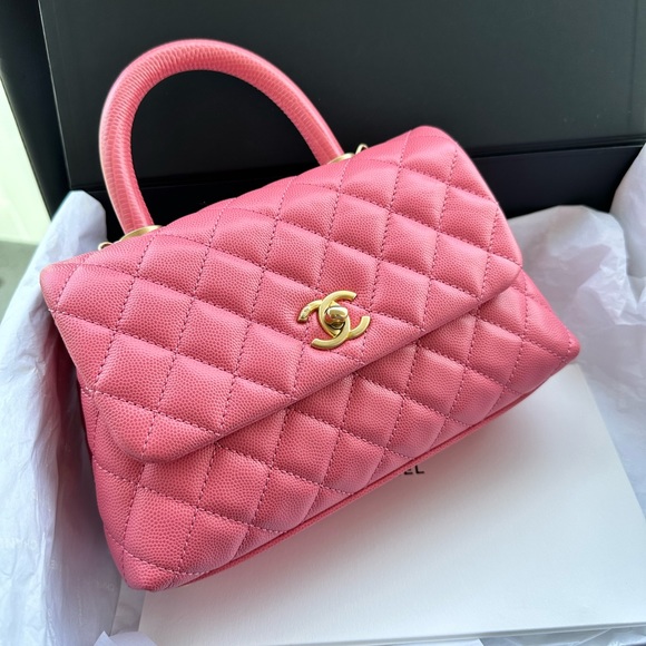 $7500 Authentic Chanel coco Handle Pink Small - Picture 11 of 12